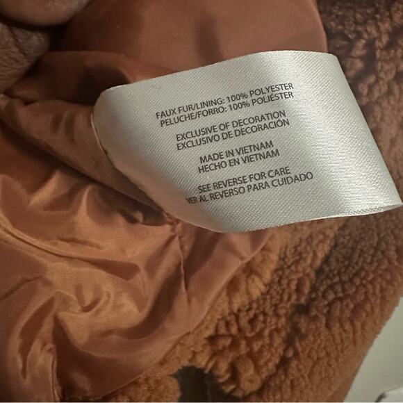 Gap Fuzzy Cozy Short Teddy Jacket Coat New Without Tags Brown Womens XXL - Picture 6 of 7